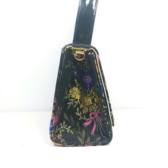 Designer Timothy Hitsman Purse metallic floral thread Gold Crossbody Chain Spain - Picture 8 of 9